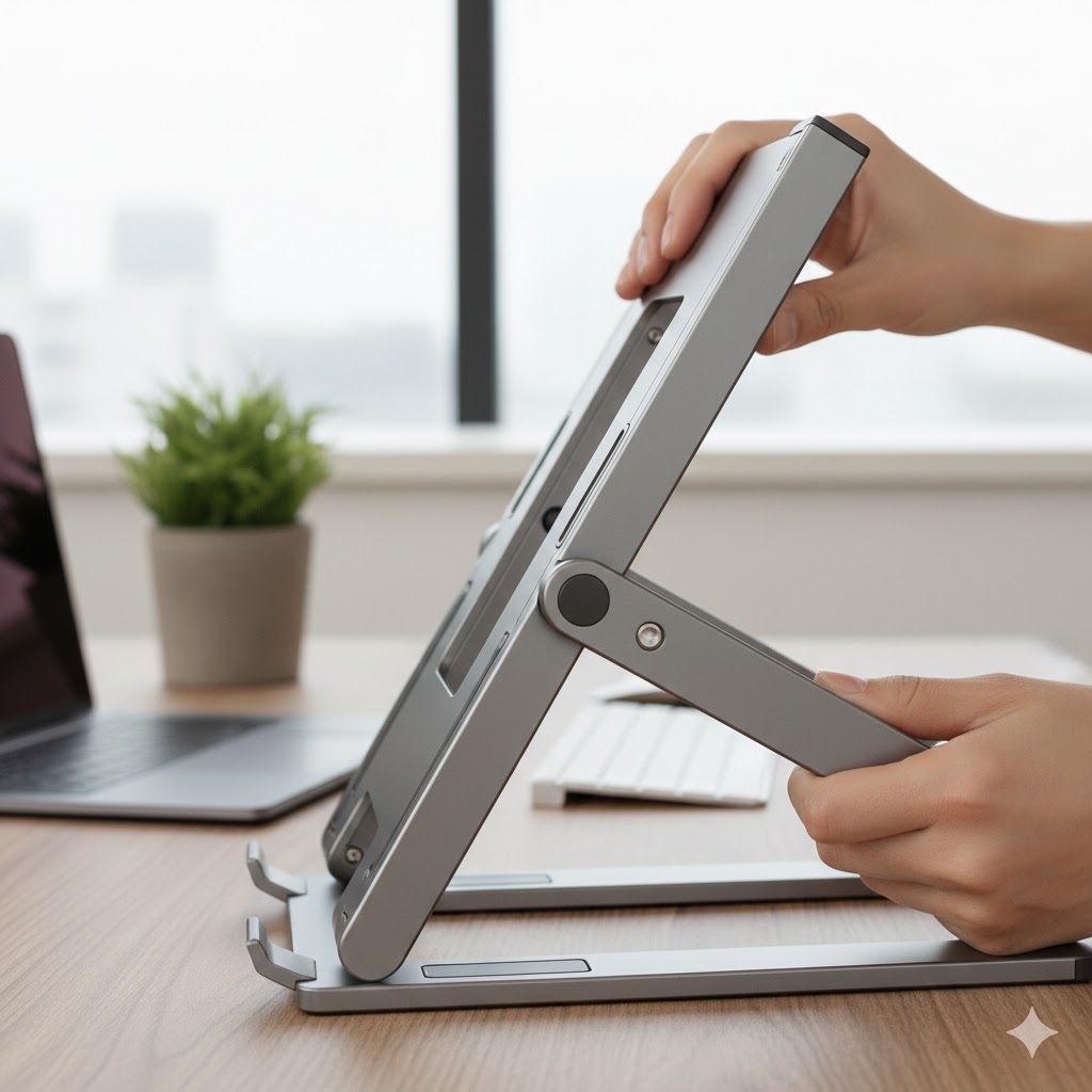 Neck Pain is Not a Perk: Why a Portable Laptop Stand is a Balcony Office Essential